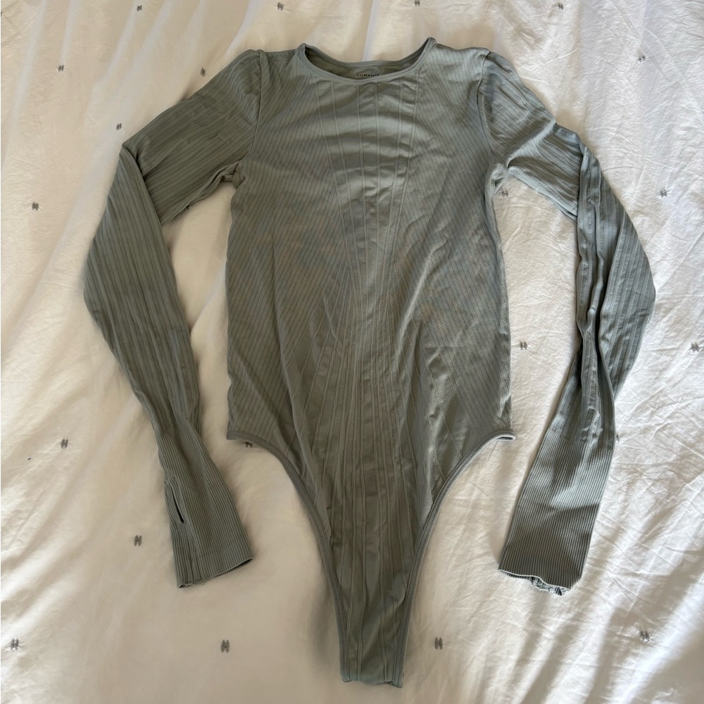 Free People Light Gray Bodysuit - Picture 3 of 9